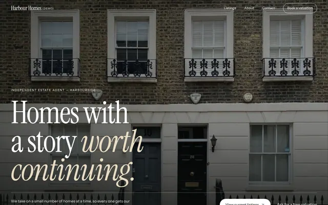 Desktop preview of example A: Editorial