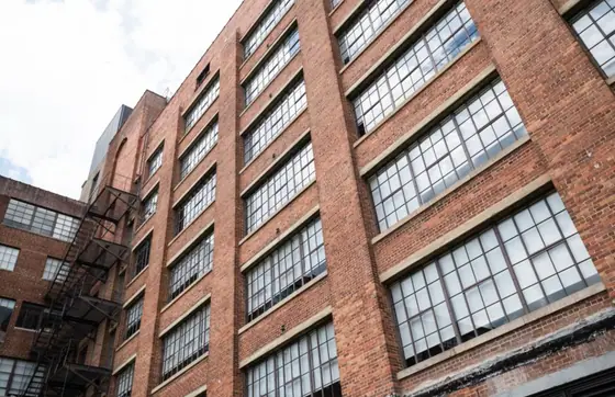 Red-brick warehouse building
